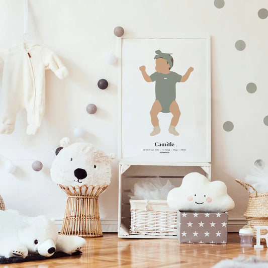 Affiche Bébé Taille Réelle de Naissance - Baby Love