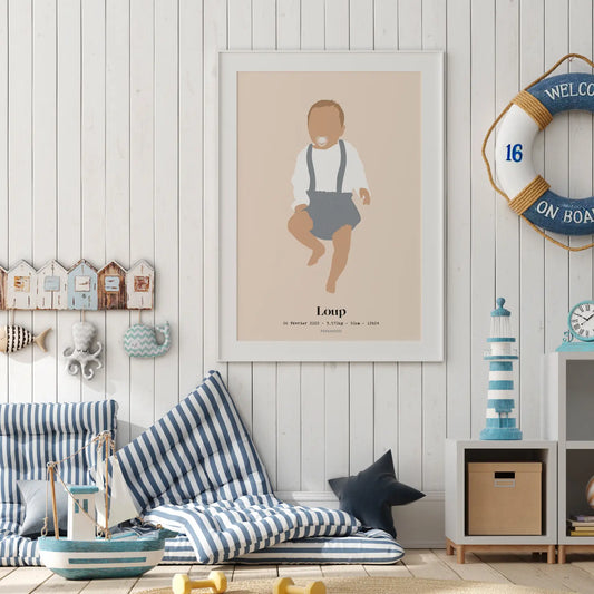 Affiche Bébé Taille Réelle de Naissance - Dreamy Baby