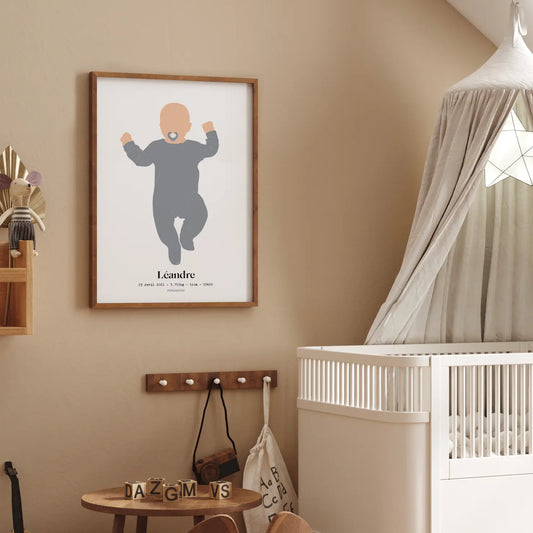 Affiche Bébé Taille Réelle de Naissance - Little Pyjama