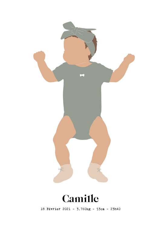 Affiche Bébé Taille Réelle de Naissance - Baby Love